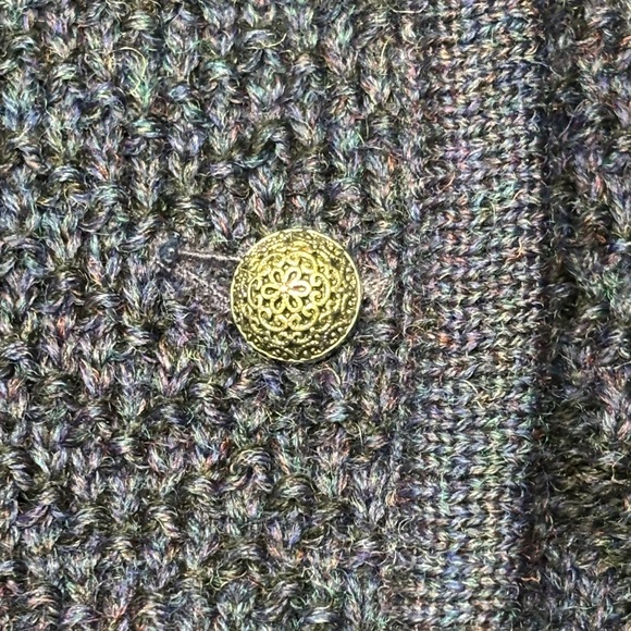 Geiger Wool size 38 (small/medium) Cardigan with Floral Details - Picture 6 of 13